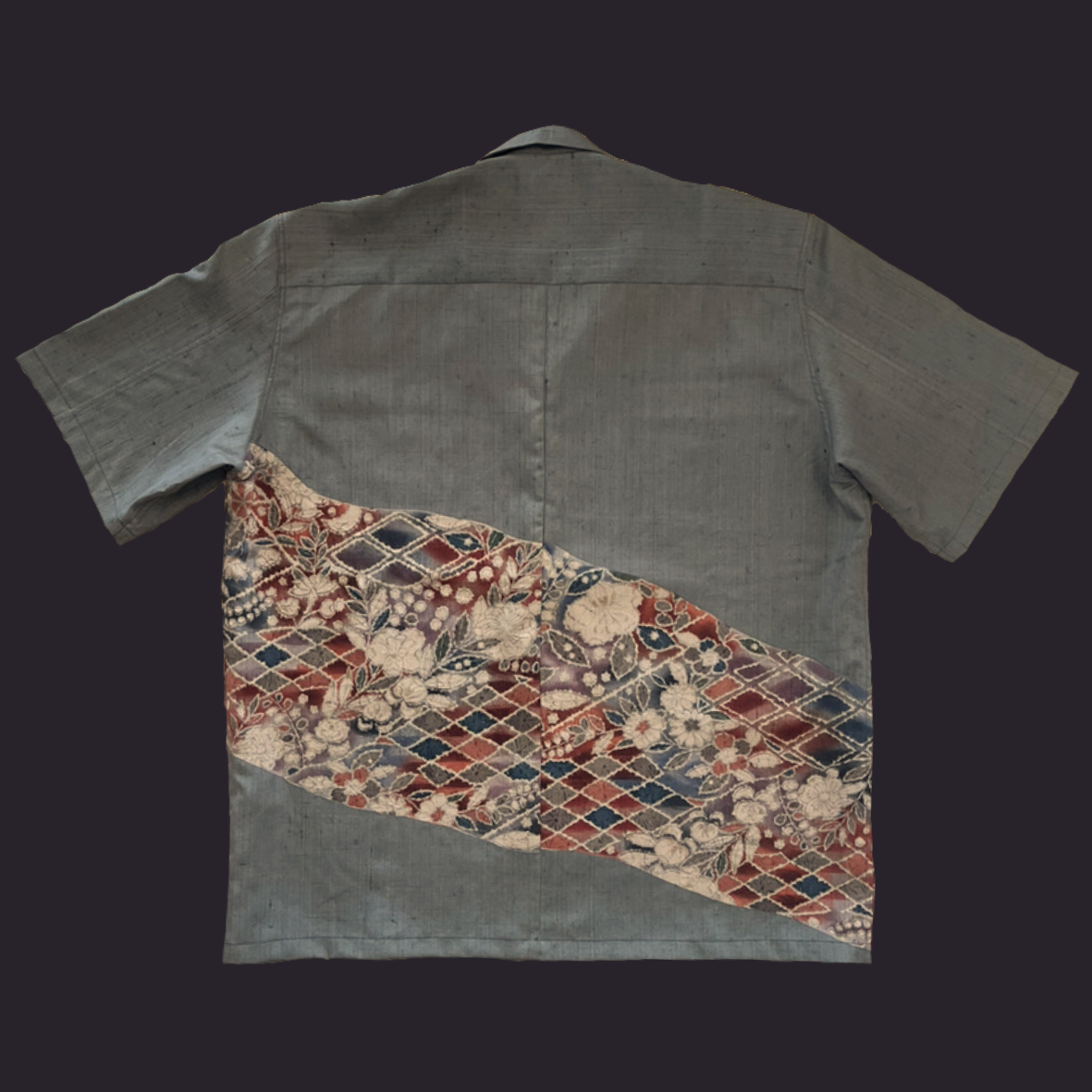 紬 菱に辻が花 XXL