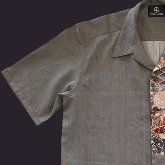 紬 菱に辻が花 XXL