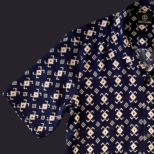 型染 絣紋 L