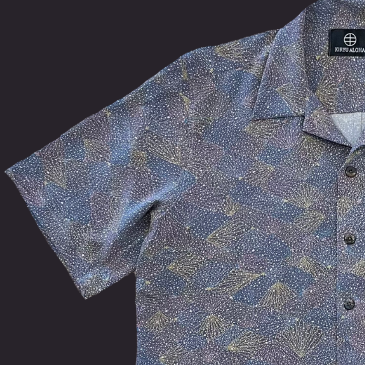 型染 菊笠菱 L