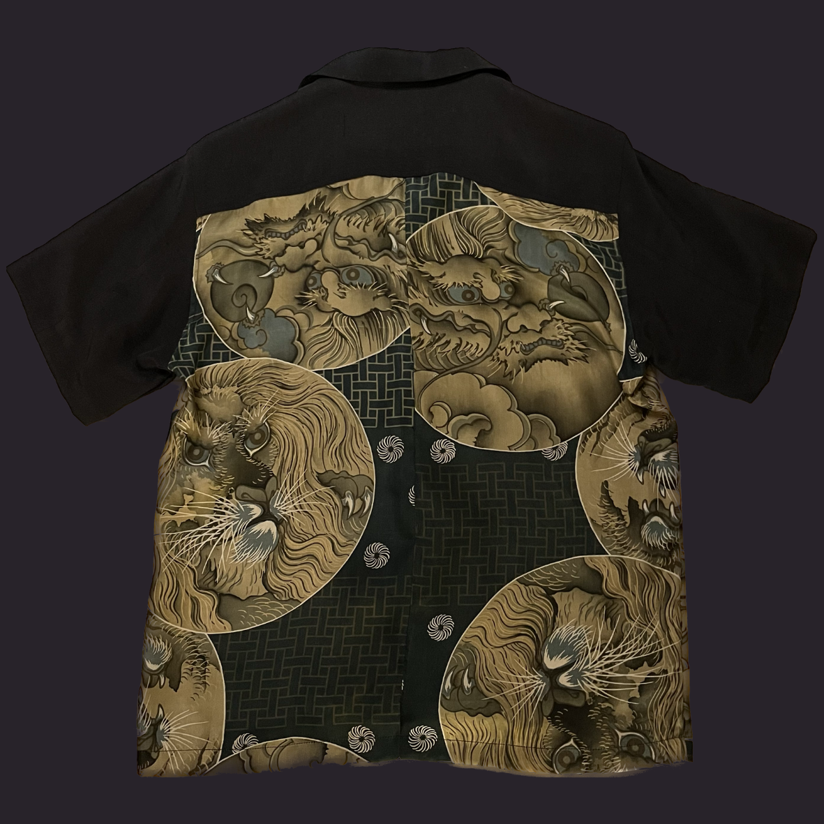 友禅 龍虎獅子 L