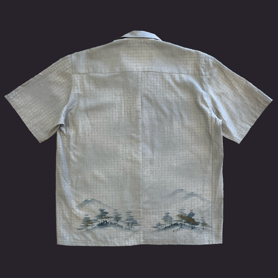 手描き染 山麓に屋敷 XXL