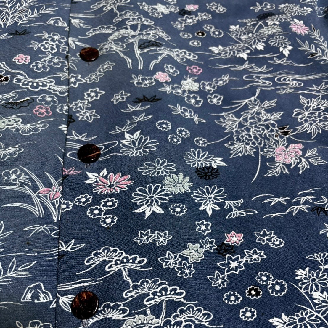 型染 紺碧流花 L