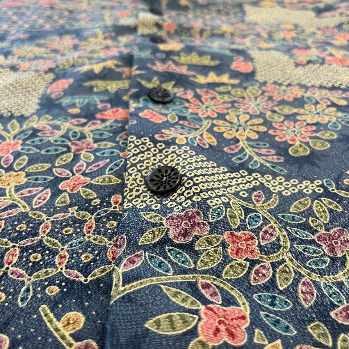 型染 鹿の子に花尽 L