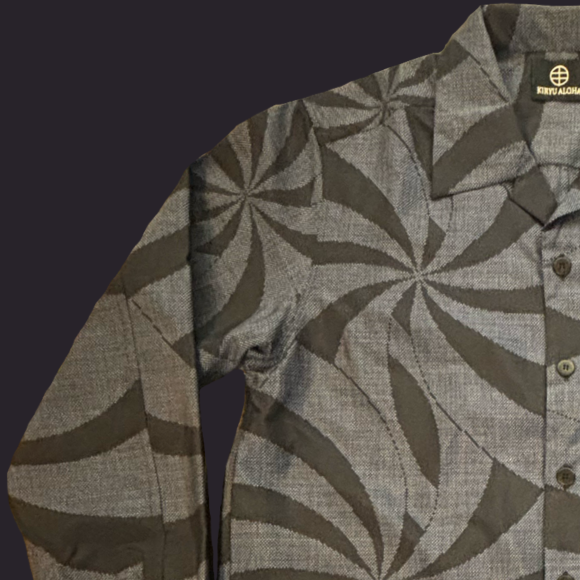 大島紬 剛回紋　L