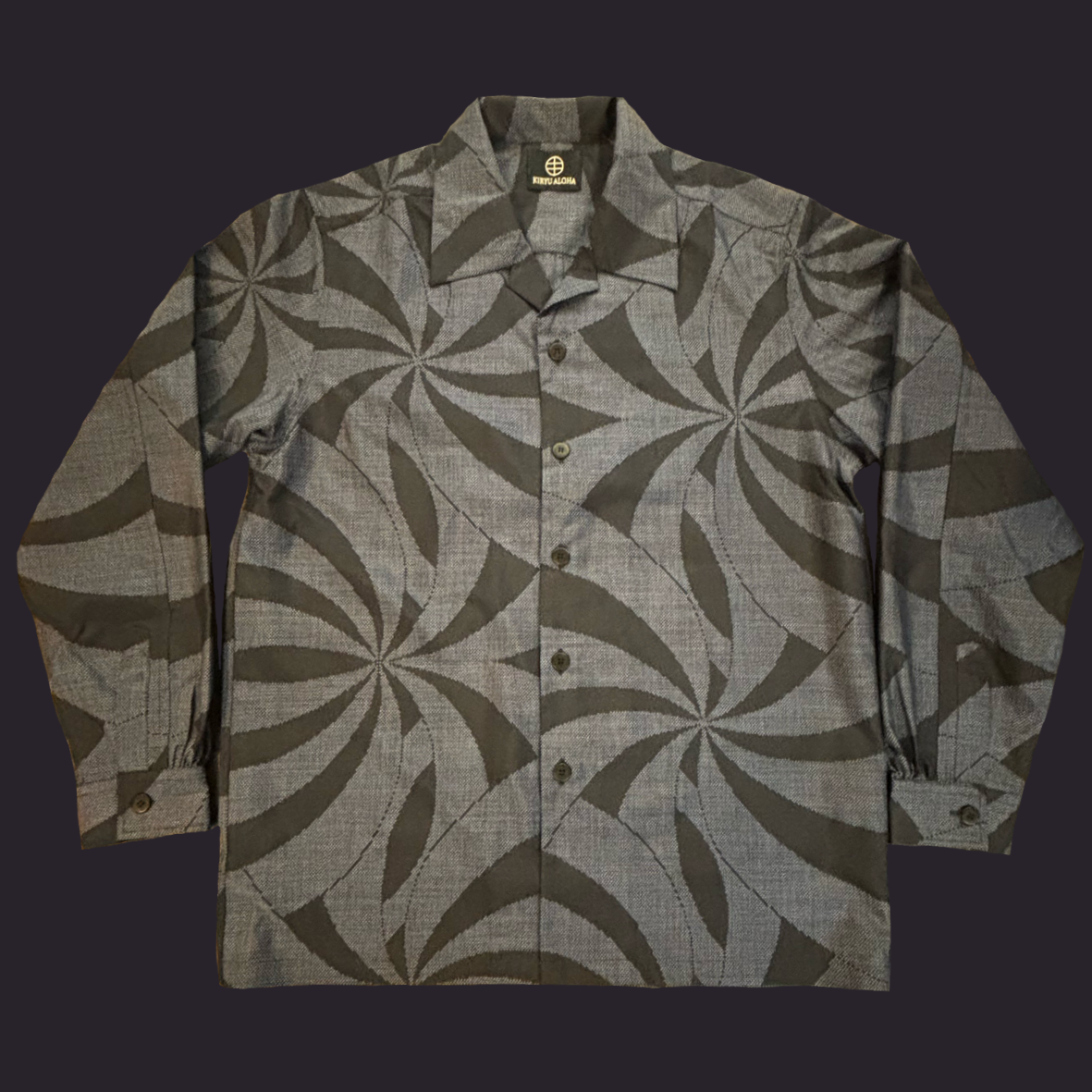 大島紬 剛回紋　L