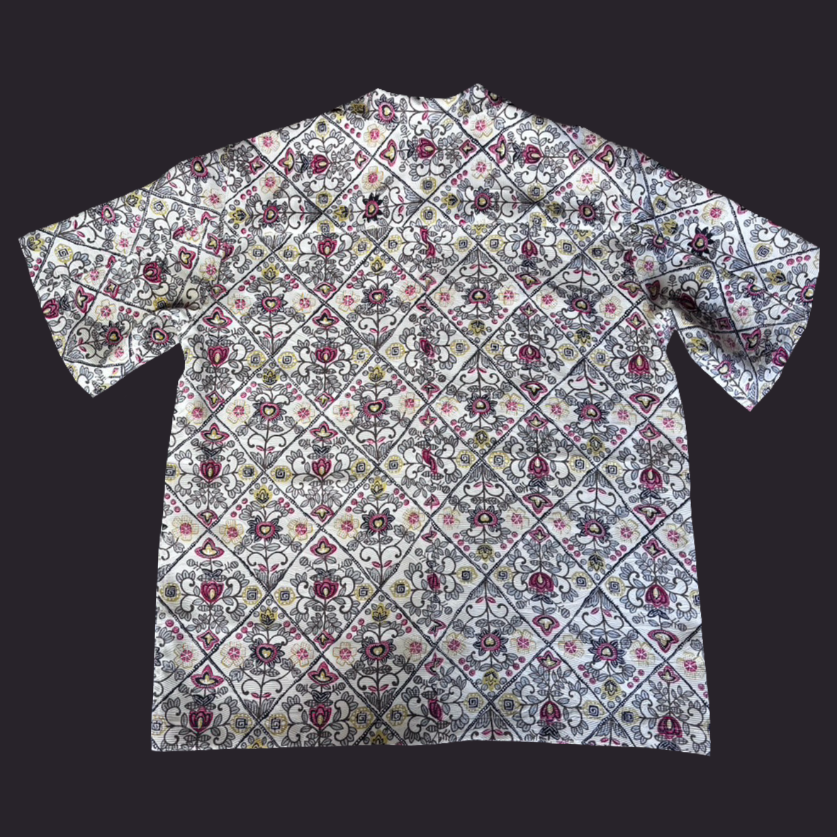 型染 花更紗菱　L