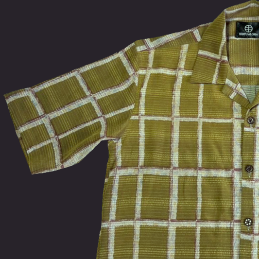 型染 柳格子　L