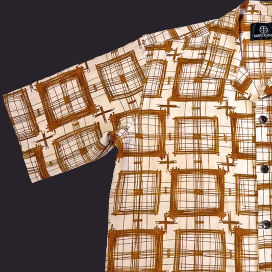 型染 十字角　L