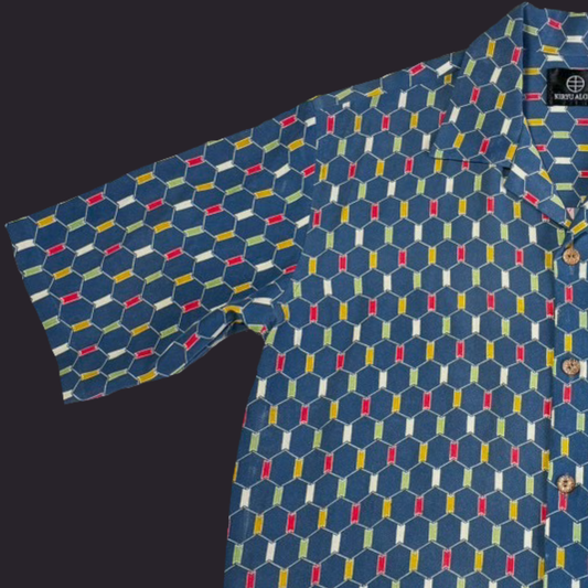 型染 五彩亀甲　L