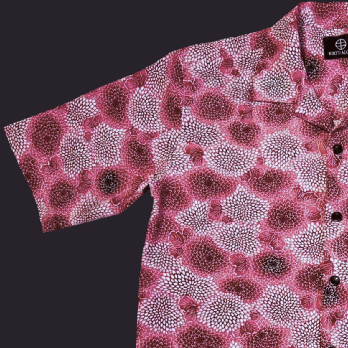 型染 紅貉菊　L