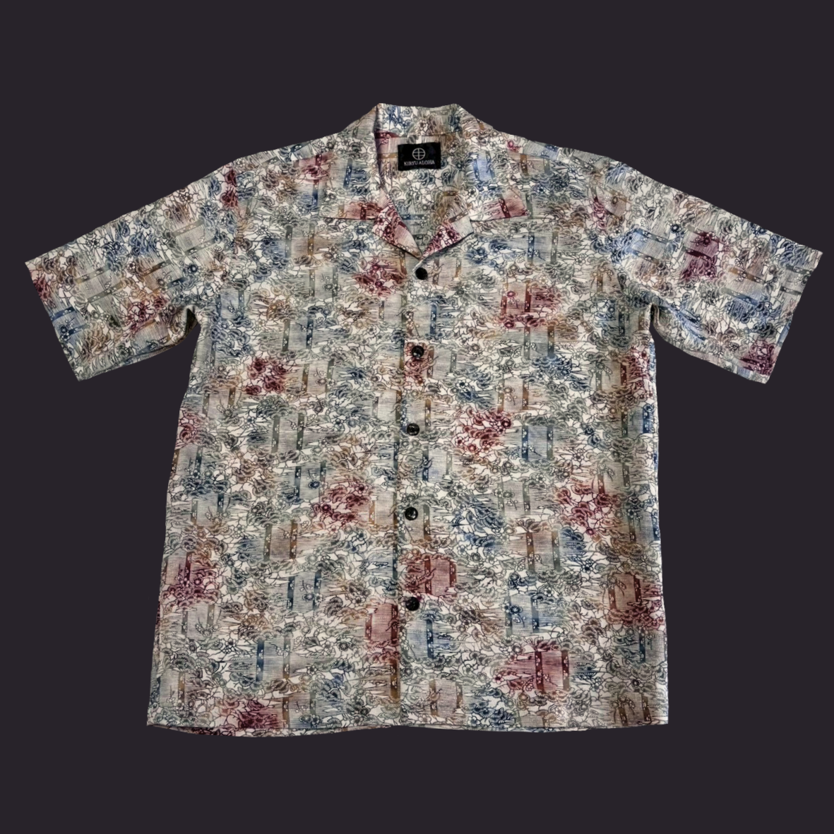 型染 御簾に梅菊　L