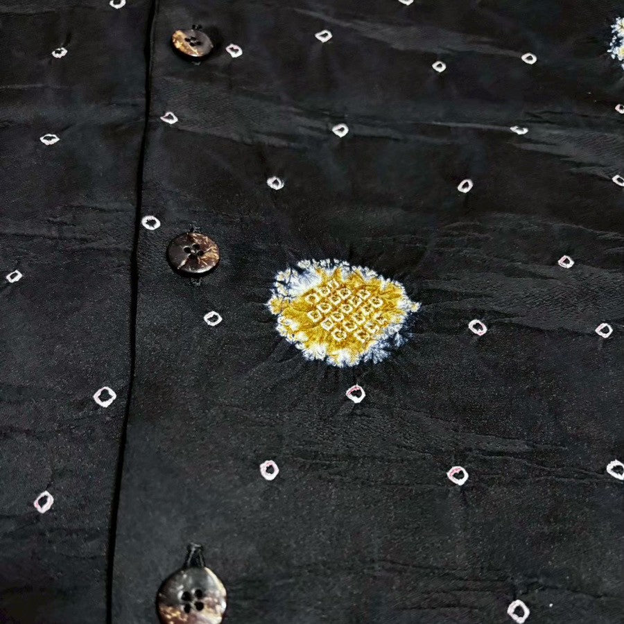 絞り染め 丸鹿の子　L