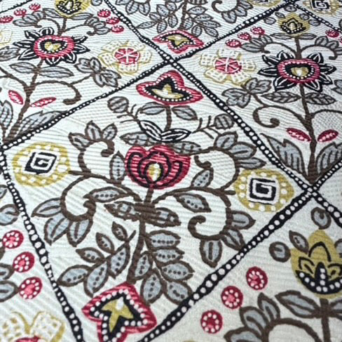 型染 花更紗菱　L