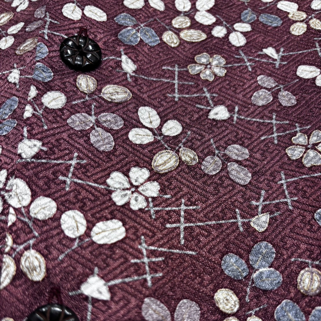 型染 萩葉に桜　L