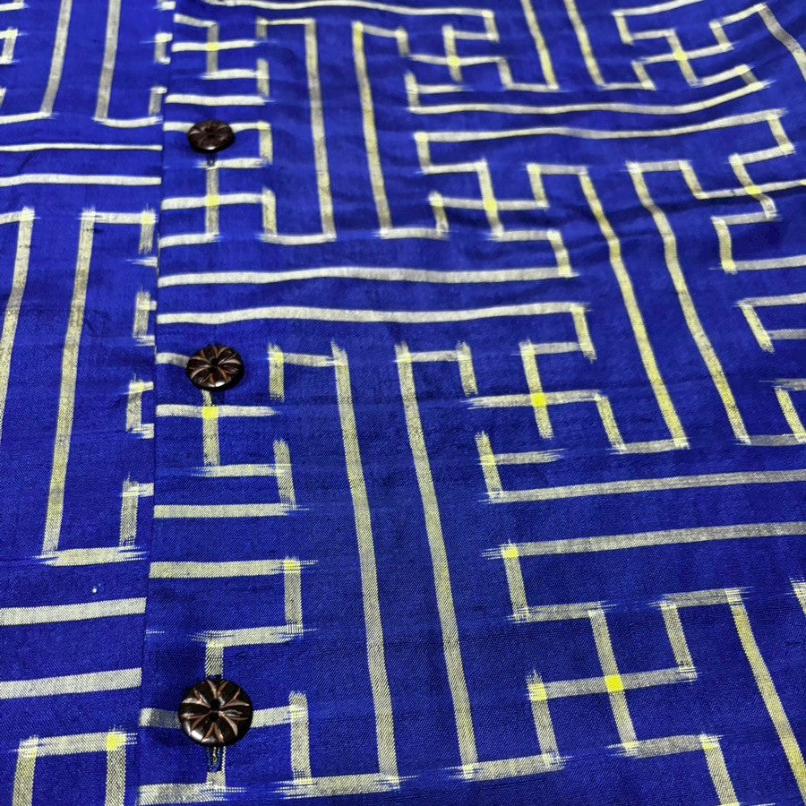 銘仙 菖蒲紗綾形　L